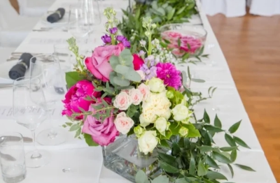 Detailfoto Tischdekoration Berghotel Tulbingerkogel aufgenommen durch Fotograf Wedding Paradise aus Niederösterreich
