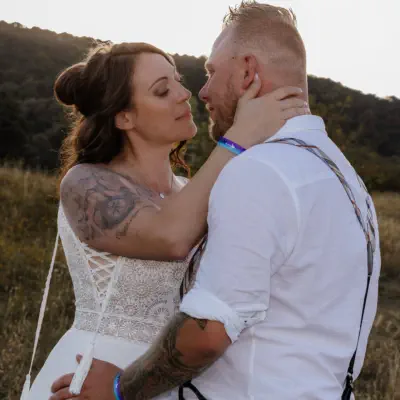 Hochzeitsfoto im Boho-Stil