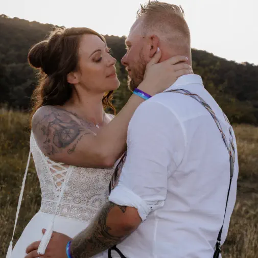 Hochzeitsfoto im Boho-Stil