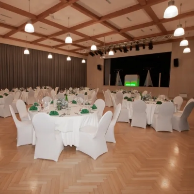 Festsaal von Hochzeitslocaton Donauhof Zwentendorf abgelichtet durch Fotograf Wedding Paradise aus Niederösterreich
