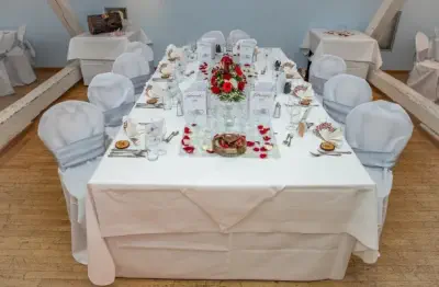 Tischdekoration bei Hochzeit im Felmayer's Schwechat