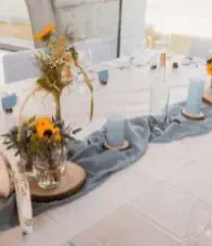 Detailfoto Tischdekoration im Glassalon Neuhaus aufgenommen durch Fotograf