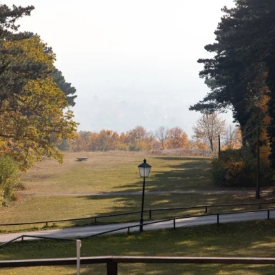 Panoramaaussicht vom Rudolfshof in Baden