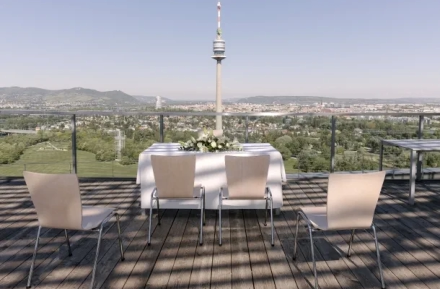 standesamtliche Trauung auf Terrasse in der wolke21 im Saturn Tower
