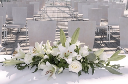 Detailfoto von Hochzeitsdekoration in Wolke 21 von Fotograf in Wien