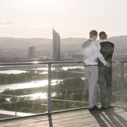 Panoramaaussicht der Wolke 21 in Wien gemacht von Fotograf